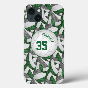 Groen Grijs Team Spirit Cadeaus Meisjes Volleybal iPhone 13 Hoesje
