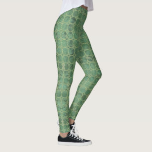 Groen Grijs Tegel LegginGgs Leggings