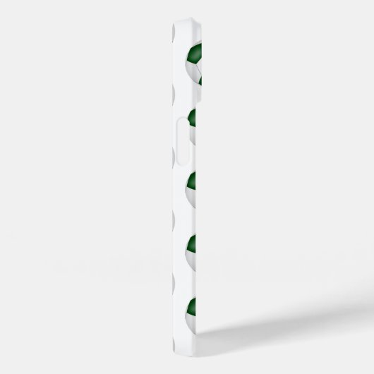 Groen grijs voetballen patroon monogram Case-Mate iPhone case (Achterkant / Rechts)