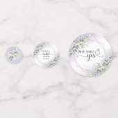 Groen Groen Waterverf Paars Bruidsdouche Confetti (Achterkanten)