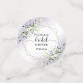 Groen Groen Waterverf Paarse Bruidsdouche Confetti (Kleine voorkant)