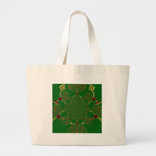 Groen Grote Tote Bag (Voorkant)