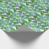 Groen handpalmblaasontwerp cadeaupapier (Hoek)