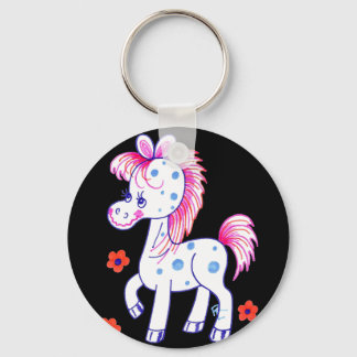 Groen Happy Pony Black achtergrond Sleutelhanger
