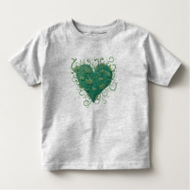 Groen hart binnen kinder shirts