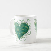 Groen hart binnen koffiemok (Voorkant links)