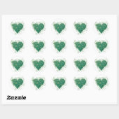 Groen hart binnen ronde sticker (Vel)