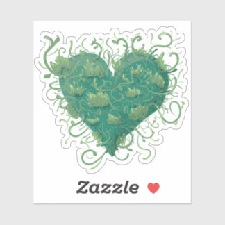 Groen hart binnen sticker