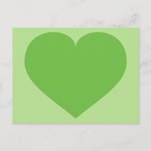 Groen hart briefkaart (Voorkant)