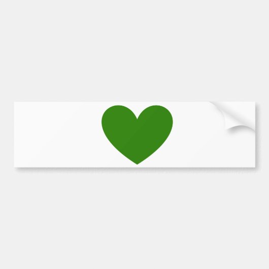 Groen hart bumpersticker (Voorkant)