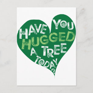 Groen hart (een boom bedekken) briefkaart