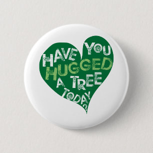 Groen hart (een boom bedekken) ronde button 5,7 cm