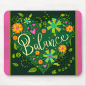  groen hart inspirerende balans muismat (Voorkant)