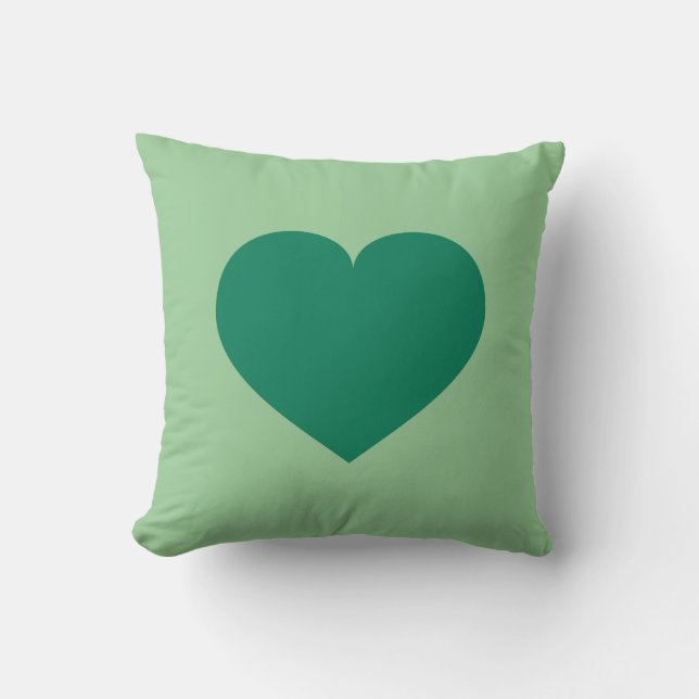 Groen hart kussen (Voorkant)