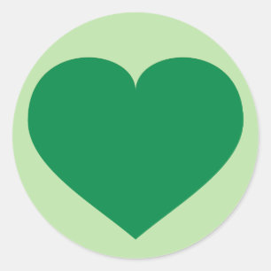 Groen hart ronde sticker