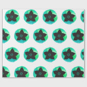 Groen Hawaïaans ventilator Cadeaupapier (Vlak)