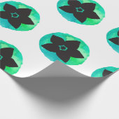 Groen Hawaïaans ventilator Cadeaupapier (Hoek)