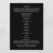 Groen Herdenkings Funeral Order Of Service Programma (Achterkant)