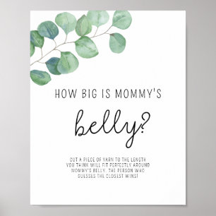 Groen - Hoe groot is mammie's buik spelposter Poster