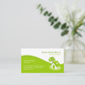 Groen Home Real Estate Eco Insurance visitekaartje (Staand voorkant)