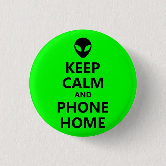 Groen Houd Kalm en Telefoon Home Ronde Button 3,2 Cm (Voorkant)