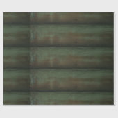 Groen houten verpakkingspapier cadeaupapier (Vlak)