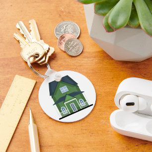 Groen Huis Sleutelhanger