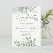 Groen Huwelijksaankondiging  Kaart (Staand voorkant)