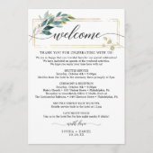 Groen Huwelijkspictogram Routebeschrijving Welkoms Programma (Voorkant)