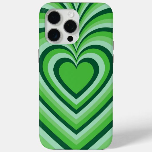 Groen hypnotic Heart Love Pattern Case-Mate iPhone Case (Achterkant)