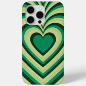 Groen hypnotic Heart Love Pattern Case-Mate iPhone Case (Achterkant)