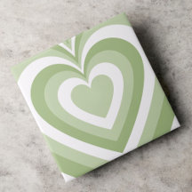 Groen Hypnotisch Hart Liefdespatroon