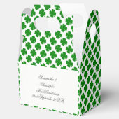 Groen Iers shamrock patroon Bedankdoosjes (Geopend)