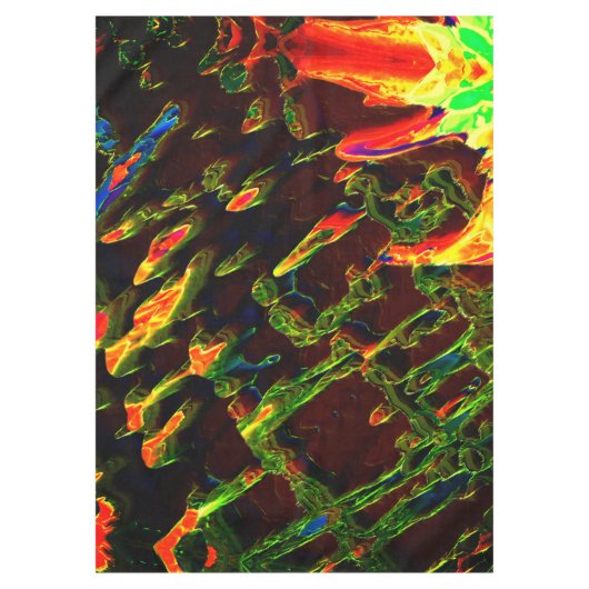 Groen in brand gedraaid tafelkleed (Voorkant)