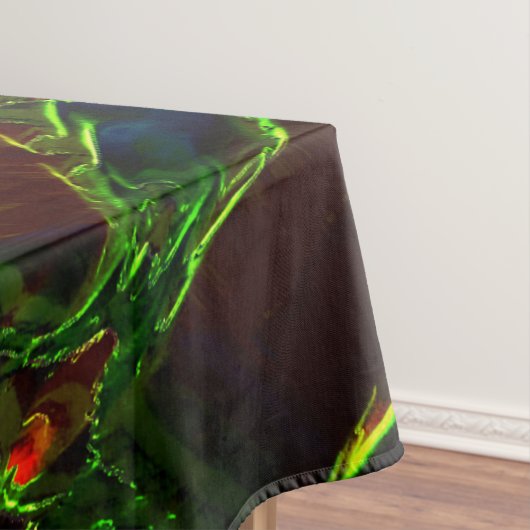 Groen in brand gedraaid tafelkleed (Voorbeeld)