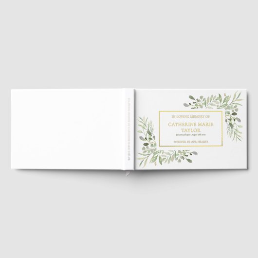 Groen In Liefdevolle Herinnering Herdenkingsrouw Gastenboek (Volledig)