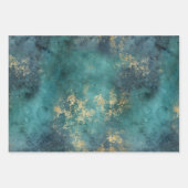 Groen inpakpapier Flat Sheet Set van 3 (Voorkant 2)