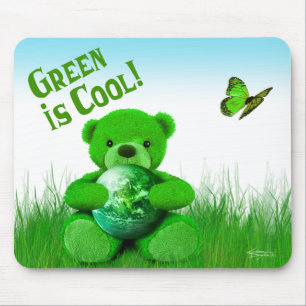 Groen is Cool. Mousepad Muismat