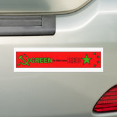 Groen is de nieuwe rode bumper sticker 2 (Op auto)