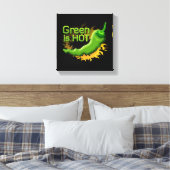 Groen is HEET Canvas Afdruk (Insitu (Slaapkamer))
