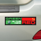 Groen is het nieuwe rood bumpersticker (Op auto)