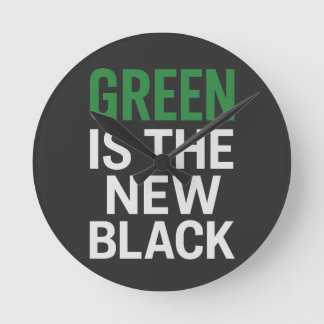 GROEN IS HET NIEUWE ZWART RONDE KLOK
