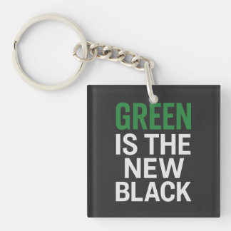 GROEN IS HET NIEUWE ZWART SLEUTELHANGER