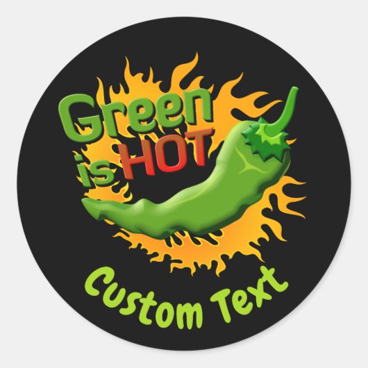 Groen is HOT Ronde Sticker (Voorkant)