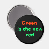 Groen is nieuw rood magneet (Voorkant / Achterkant)
