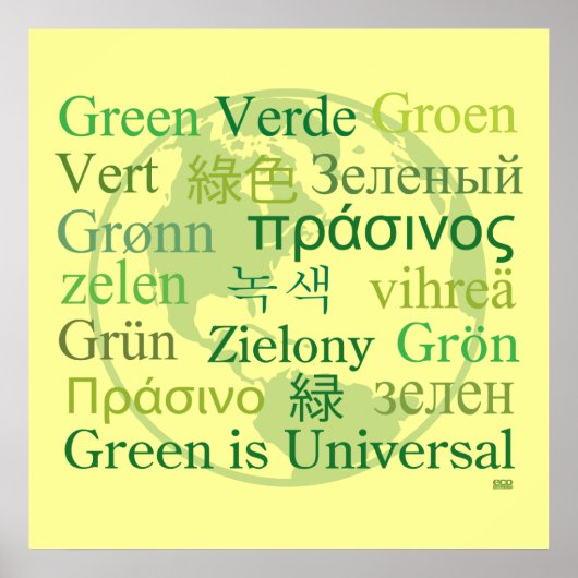 Groen is universeel poster (Voorkant)