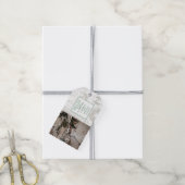 Groen Italië Bruiloft Foto Gift Labels Cadeaulabel (Met Touw)