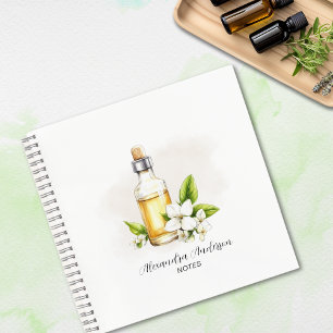 Groen Jasmijn etherische oliën Bloemen Waterverf Notitieboek