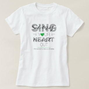 Groen je hart uitsteken t-shirt