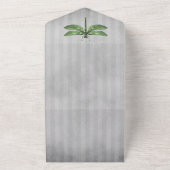 Groen Jeweled Dragonfly Bruiloft All In One Uitnodiging (Buitenkant)